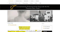 Desktop Screenshot of conservatoriodanzasevilla.com